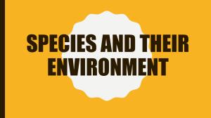 Species and Their Environment: Variation & Natural Selection Review