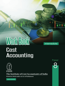 Intermediate Cost Accounting Workbook Paper 8
