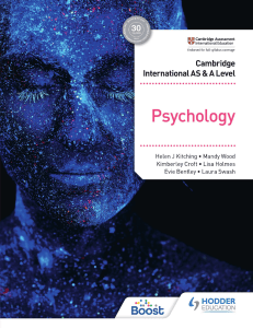 Cambridge International AS & A Level Psychology Textbook