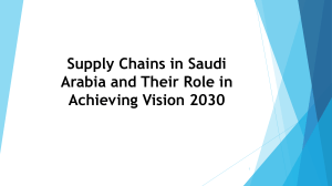Supply Chains in Saudi Arabia and Vision 2030