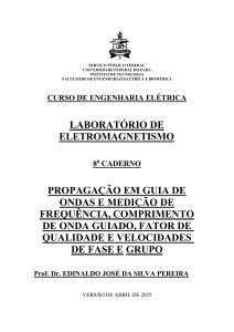 Laborat&oacute;rio de Eletromagnetismo: Propaga&ccedil;&atilde;o em Guias de Ondas