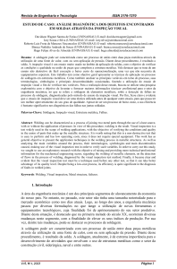 An&aacute;lise Diagn&oacute;stica de Defeitos em Soldas por Inspe&ccedil;&atilde;o Visual
