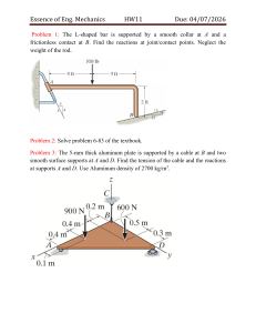 Engineering Mechanics Homework: Statics Problems