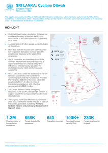 Sri Lanka Cyclone Ditwah Situation Report Dec 2025