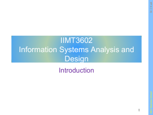 IIMT3602 Information Systems Analysis and Design Syllabus