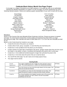 Black History Month One-Pager Project Instructions