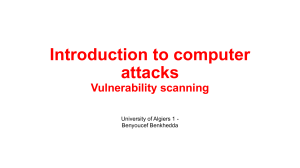 Introduction to Computer Attacks & Vulnerability Scanning