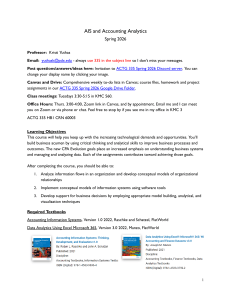 AIS and Accounting Analytics Course Syllabus Spring 2026