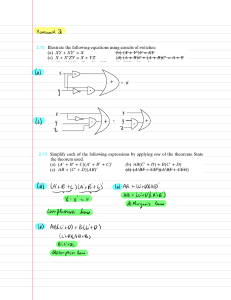 Tarea 2 de L&oacute;gica Digital: &Aacute;lgebra de Boole y Circuitos
