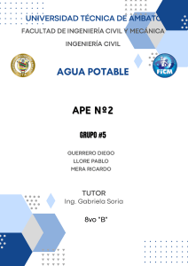 Dise&ntilde;o de Red de Agua Potable - Proyecto Universitario