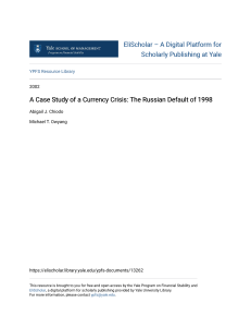 Russian Default 1998: Currency Crisis Case Study