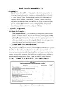 Liquid Penetrant Testing Report (PT) - NDT Method