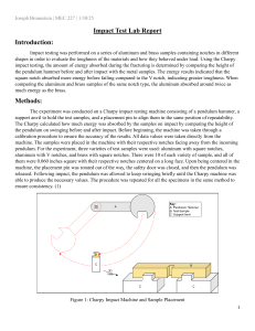 Charpy Impact Test Lab Report: Aluminum vs. Brass