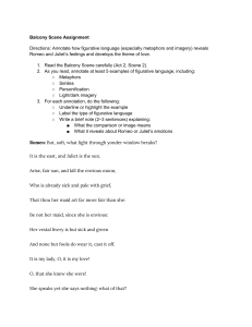 Romeo and Juliet Balcony Scene Assignment
