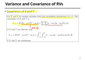 Variance and Covariance of Random Variables