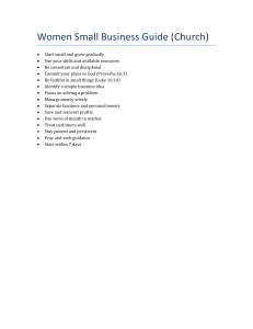 Women Small Business Guide (Church)