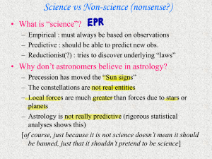 Science vs Non-Science: Astronomy & Scientific Method