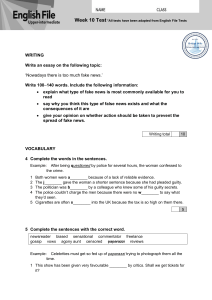 Week 10 English Test: Fake News Essay & Vocabulary