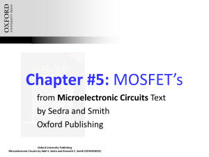 Chapter 5: MOSFETs from Microelectronic Circuits Textbook