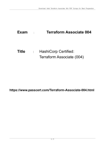 Terraform Associate 004 Practice Test
