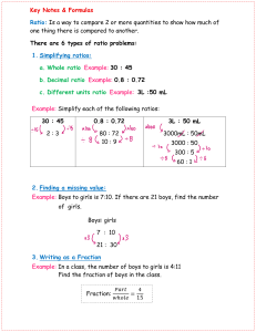 Key Notes & Formulas: Ratio Problems Guide