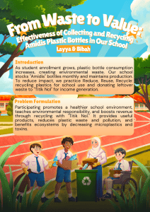 From Waste to Value: Recycling Plastic Bottles at School