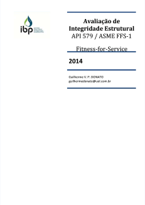 Avalia&ccedil;&atilde;o de Integridade Estrutural API 579 / ASME FFS-1