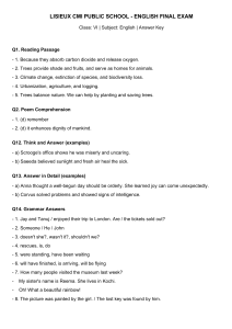 English Final Answer Key