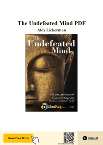 The Undefeated Mind: Resilience Summary