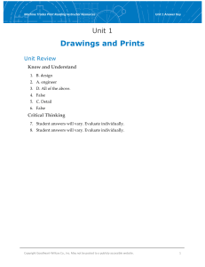 Machine Trades Print Reading Unit 1 Answer Key