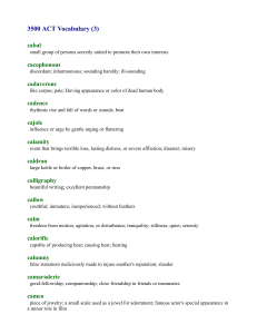3500 ACT Vocabulary List (3) - High School Test Prep