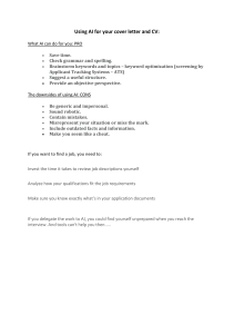 Using AI for Cover Letter and CV: Pros & Cons