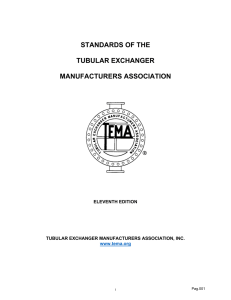 TEMA Standards 11th Edition: Tubular Exchanger Design