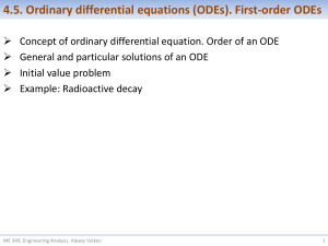First-Order ODEs Lecture Notes: Concepts & Examples