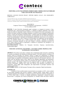 Ind&uacute;stria 4.0 no Transporte Ferrovi&aacute;rio: Modelo de Maturidade