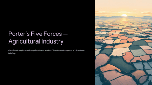 Porter's Five Forces in Agriculture