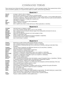Command Terms for Examinations: Definitions & Objectives