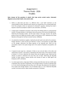 Thermo-Fluids Assignment 2026 - Fluid Mechanics Problems