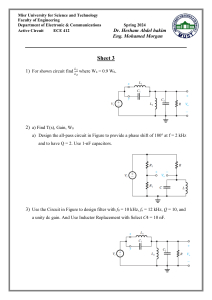 ECE 412 Active Circuit Homework Sheet 3