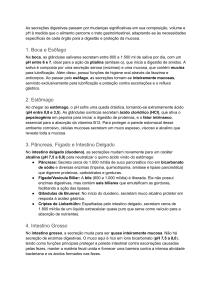 Secre&ccedil;&otilde;es Digestivas: Fisiologia do Trato Gastrointestinal
