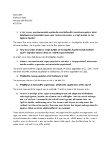Ogallala Aquifer GIS Analysis Assignment