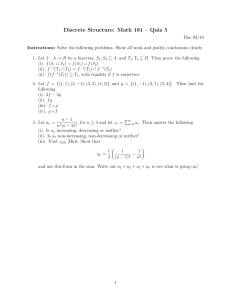 Discrete Structure Math 181 Quiz 5