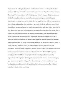 Empathy Reflection: Bridging Social Divides