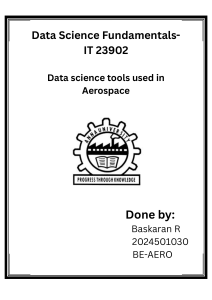 Data Science Tools in Aerospace: Fundamentals & Use Cases