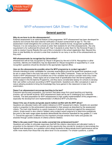 MYP eAssessment Q&A Sheet &ndash; The What