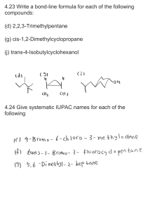 Organic Chemistry Problems: Bond-Line Formulas & IUPAC Names
