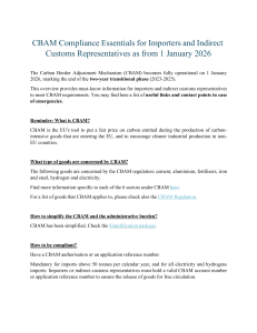 CBAM Compliance Essentials for Importers