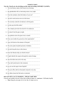 Passive Voice Exercises: Present & Past Simple