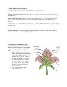 Types of Reproduction & Species