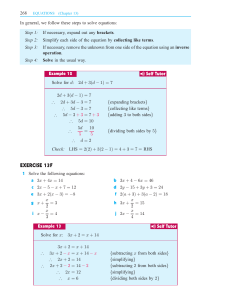 Solving Linear Equations: Chapter 13 Guide